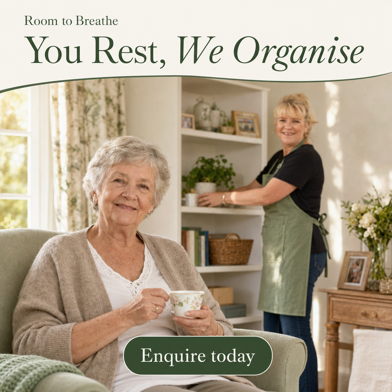 You rest we organise ad